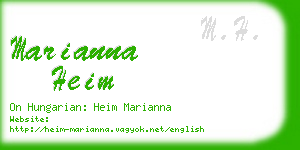 marianna heim business card
